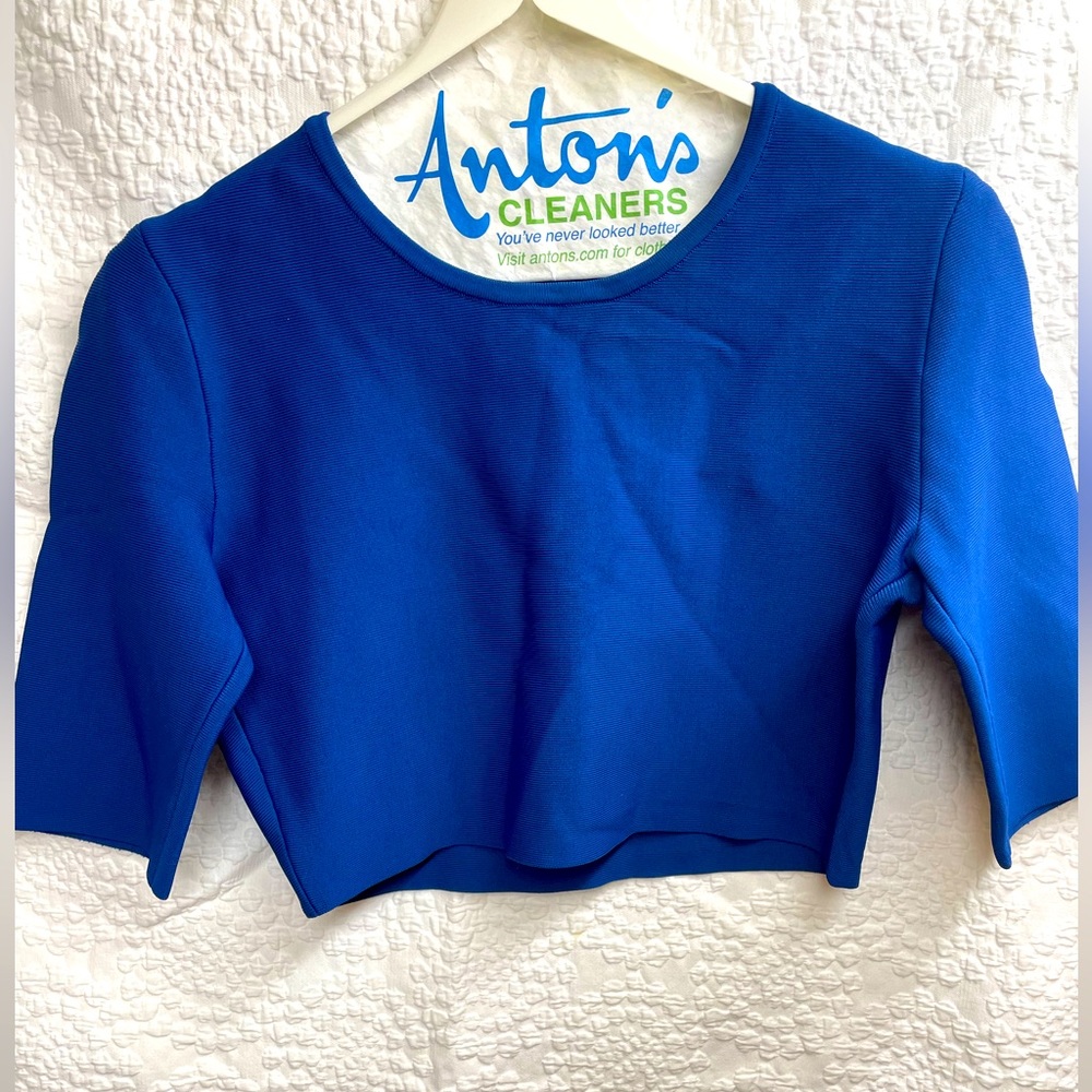 Spandex blue top, super stretchy